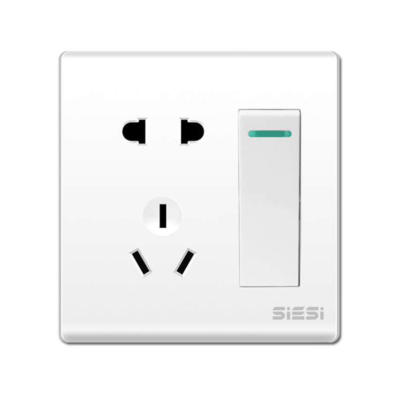 10A 二三極插座帶單/雙控開關